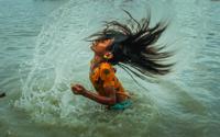 Bathing in rive